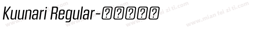 Kuunari Regular字体转换